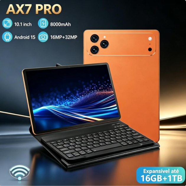 Tablet AX7 Pro 10,1 polegadas com teclado